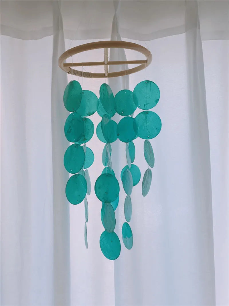 Home Korean Decor Shell Wind Chimes Bedroom Balcony Wall Room Decoration Nordic Home Office Kids Room Nursery Ornament Props