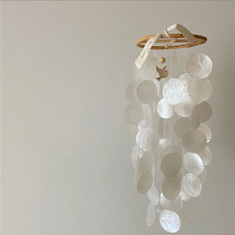 Home Korean Decor Shell Wind Chimes Bedroom Balcony Wall Room Decoration Nordic Home Office Kids Room Nursery Ornament Props