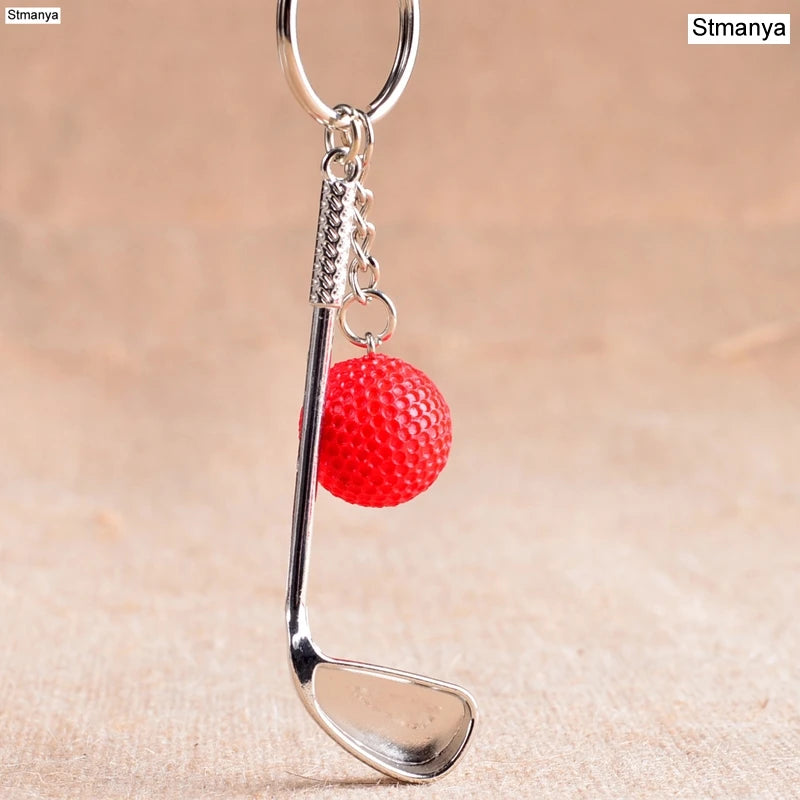 Golf ball key chain top grade metal Keychain Car Key Chain Key Ring sporting goods sports Gift For souvenir ball key ring 17167