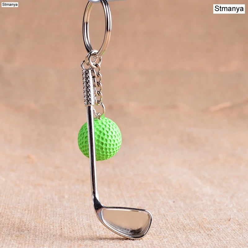 Golf ball key chain top grade metal Keychain Car Key Chain Key Ring sporting goods sports Gift For souvenir ball key ring 17167