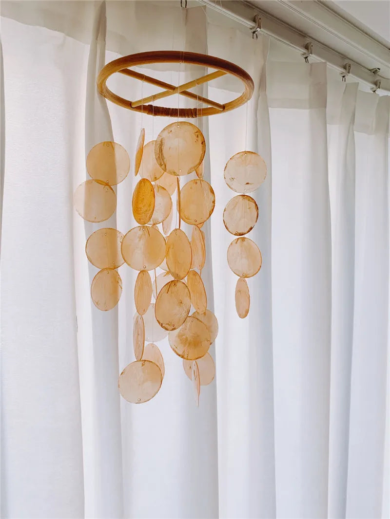 Home Korean Decor Shell Wind Chimes Bedroom Balcony Wall Room Decoration Nordic Home Office Kids Room Nursery Ornament Props