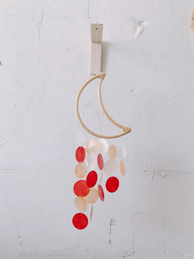 Home Korean Decor Shell Wind Chimes Nordic Office Kids Room Nursery Decor Hanging Decoration Scandinavian Homestay Ornament