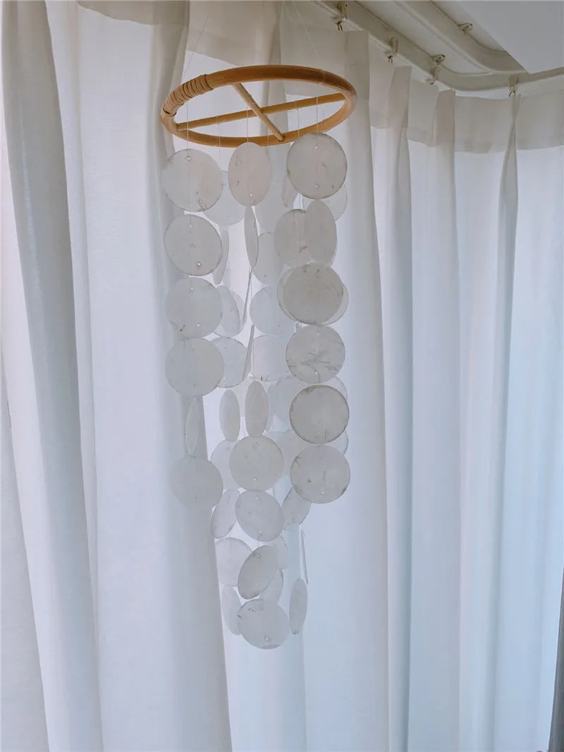 Home Korean Decor Shell Wind Chimes Bedroom Balcony Wall Room Decoration Nordic Home Office Kids Room Nursery Ornament Props