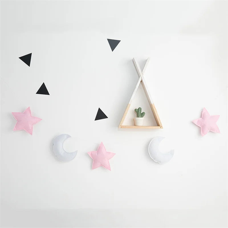 Six Felt Cloud Garlands String Wall Hanging Decor Baby Bed Kids Room Decoration Nursery Ornament Photo Props Party Banner