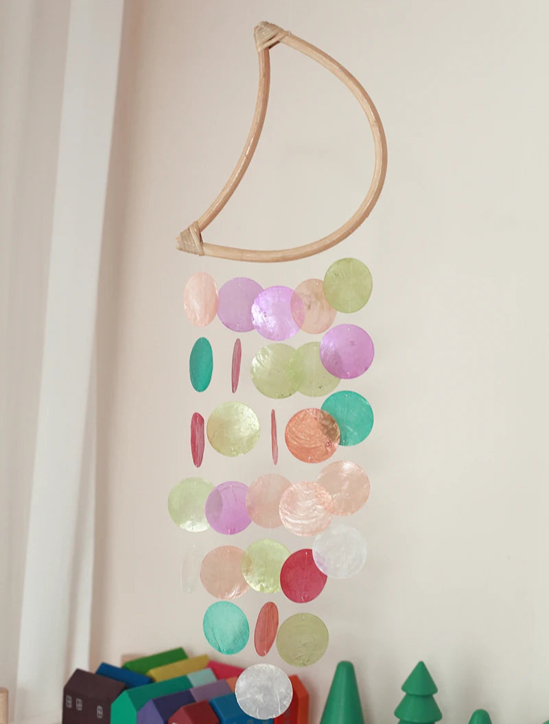 Nordic Natural Shell Wind Chime Korean Style Hotel Dorm Home Office Nursery Decor Hanging Decorations Photography Accessories