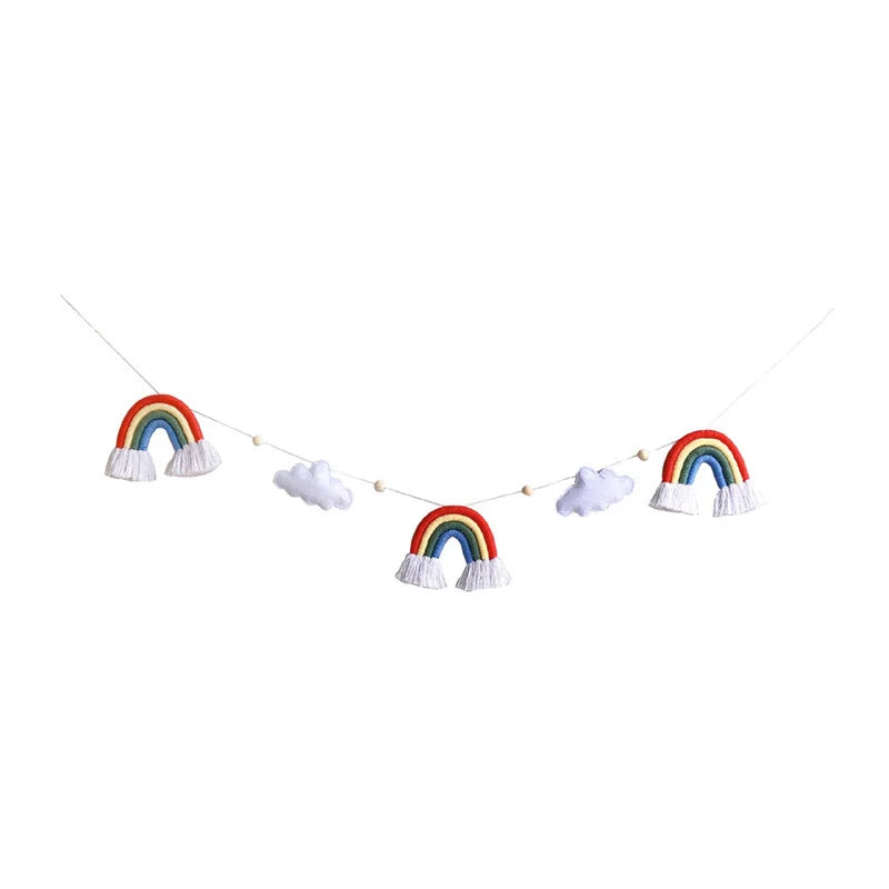 Nordic Cloud Rainbow Garlands Kids Room Ornament Banner Decor for Baby Bedroom Nursery Birthday Party Classroom Decoration Gift