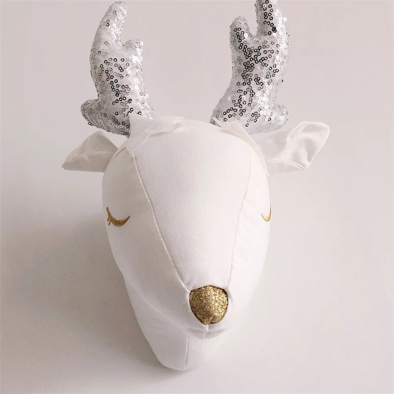 Nordic 3D Animal Heads Elephant/Deer/Unicorn Kids Room Wall Decorations Artwork Baby Gifts Stuffed Toys Nursery Room Ornament