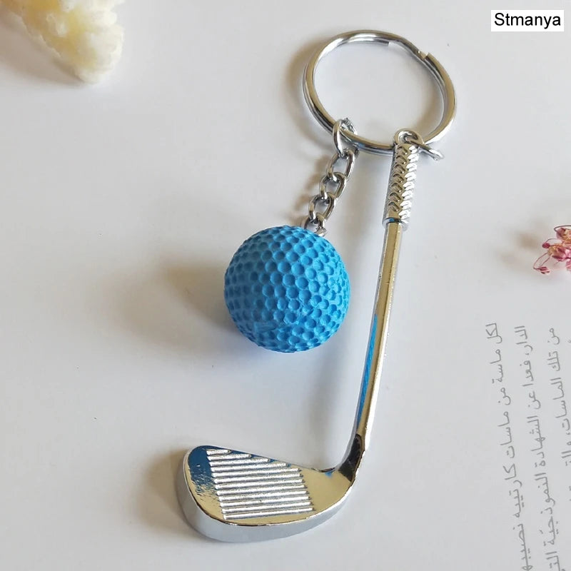 Golf ball key chain top grade metal Keychain Car Key Chain Key Ring sporting goods sports Gift For souvenir ball key ring 17167