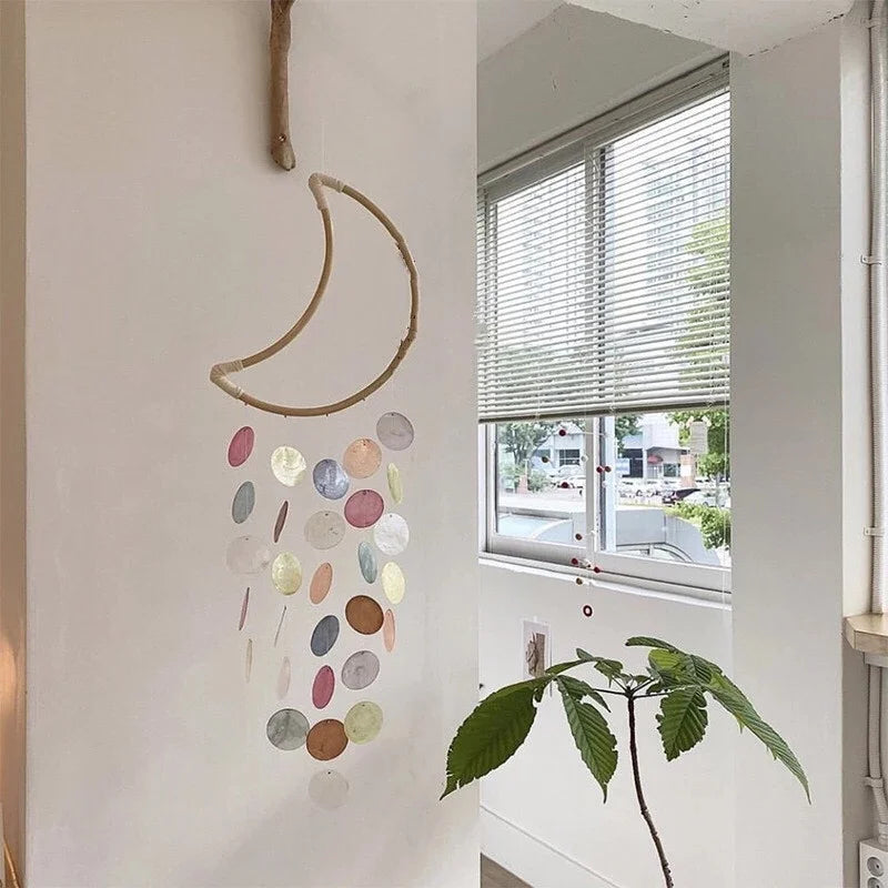 Nordic Natural Shell Wind Chime Korean Style Hotel Dorm Home Office Nursery Decor Hanging Decorations Photography Accessories