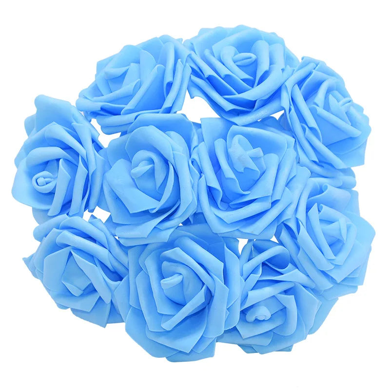 10/20/30Pcs 8cm Artificial PE Foam Rose Flowers Bridal Bouquets For Wedding Table Home Party Decorations DIY Scrapbook Supplies