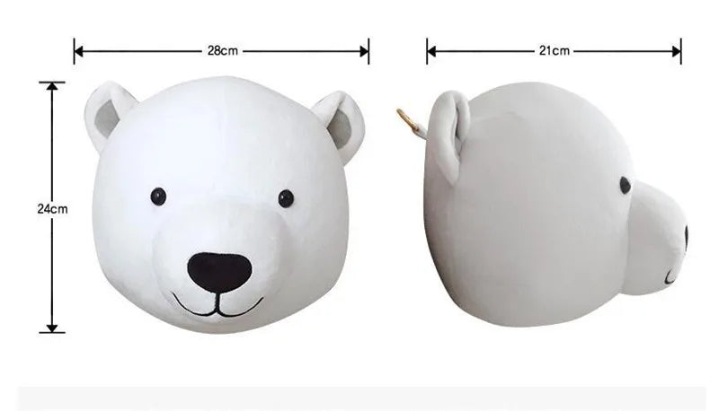 Nordic 3D Animal Heads Elephant/Deer/Unicorn Kids Room Wall Decorations Artwork Baby Gifts Stuffed Toys Nursery Room Ornament