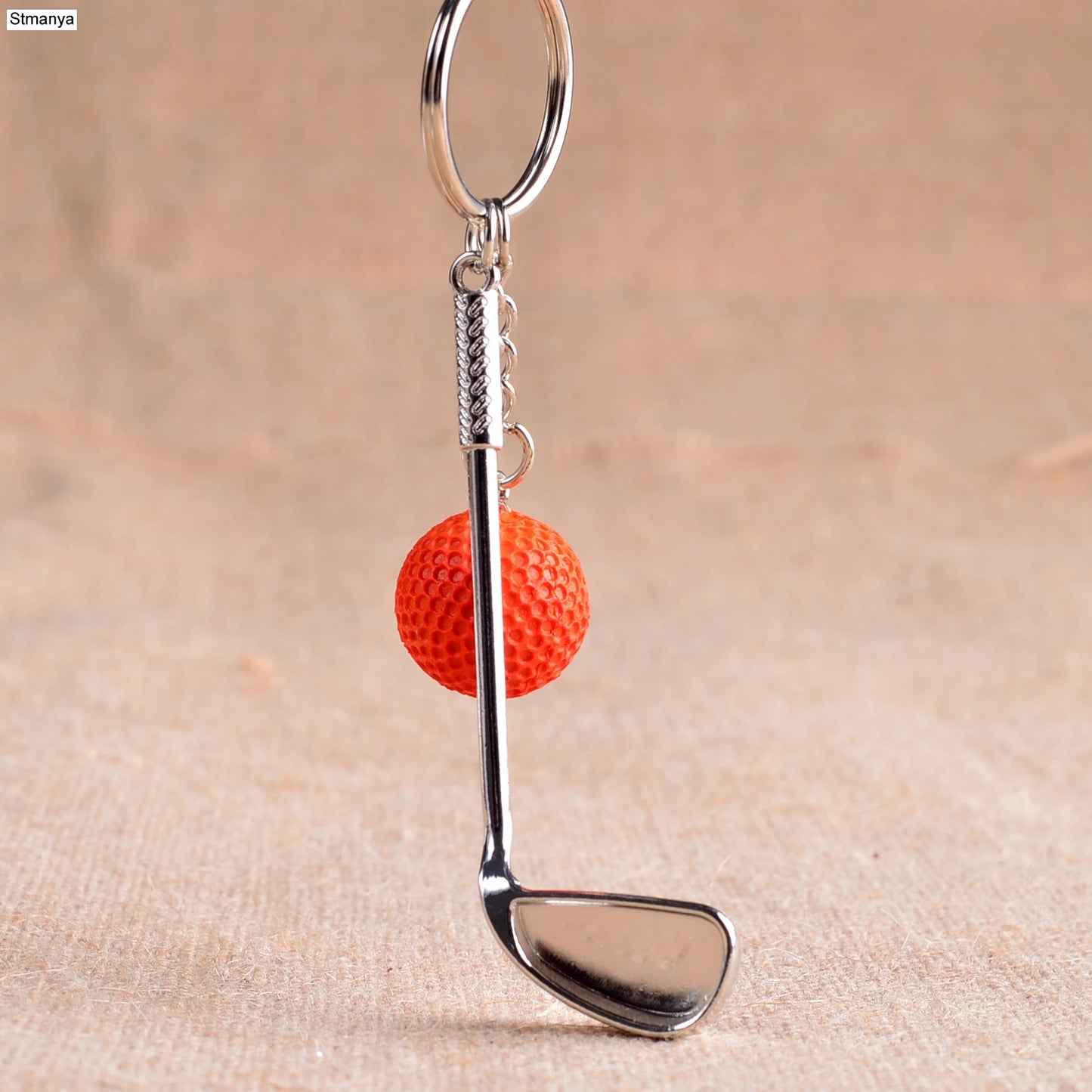 Golf ball key chain top grade metal Keychain Car Key Chain Key Ring sporting goods sports Gift For souvenir ball key ring 17167