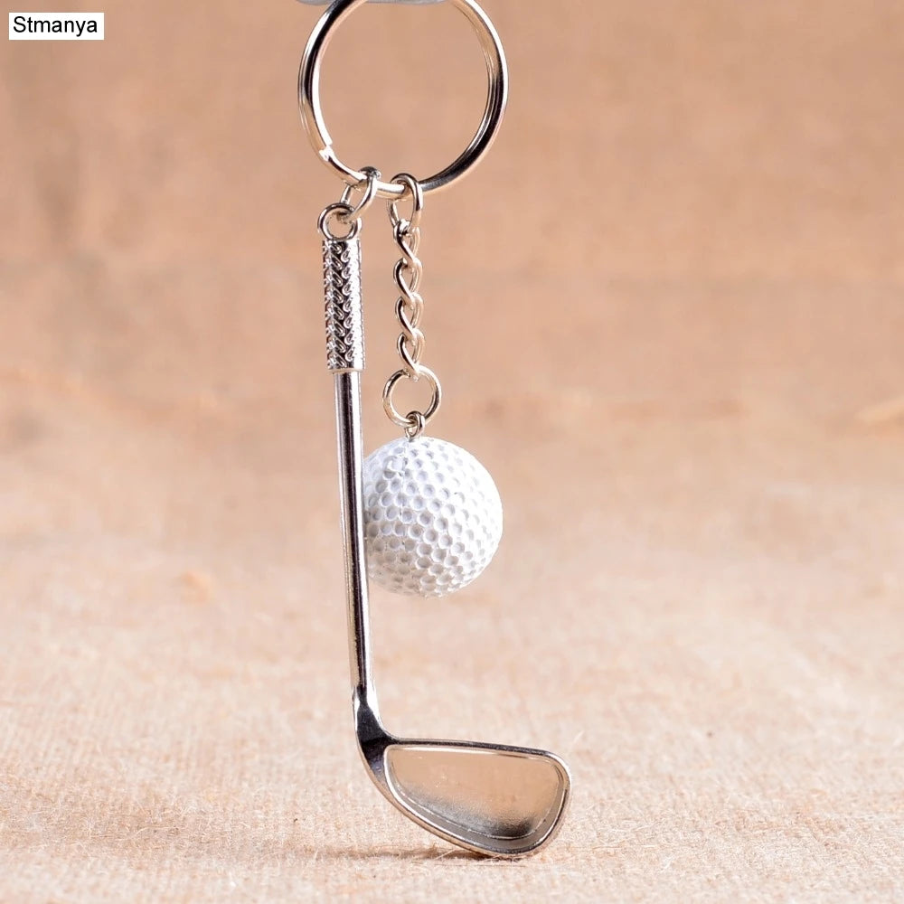 Golf ball key chain top grade metal Keychain Car Key Chain Key Ring sporting goods sports Gift For souvenir ball key ring 17167