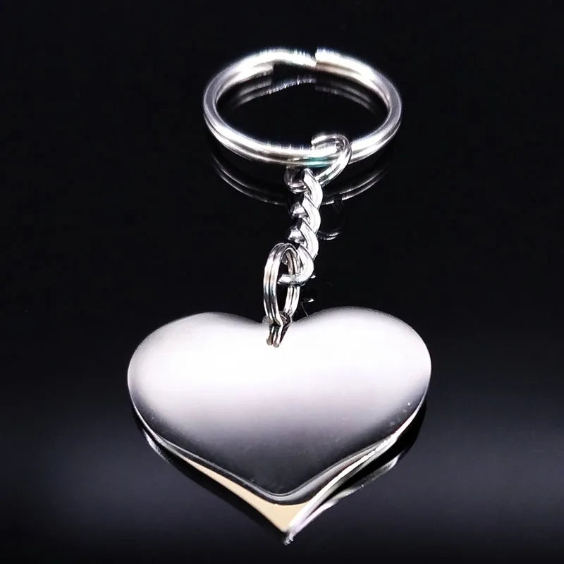 Fashion Heart Horse Stainless Steel Key Chain for Men Black Keychain Car Jewelry llaveros para hombre K1048S01