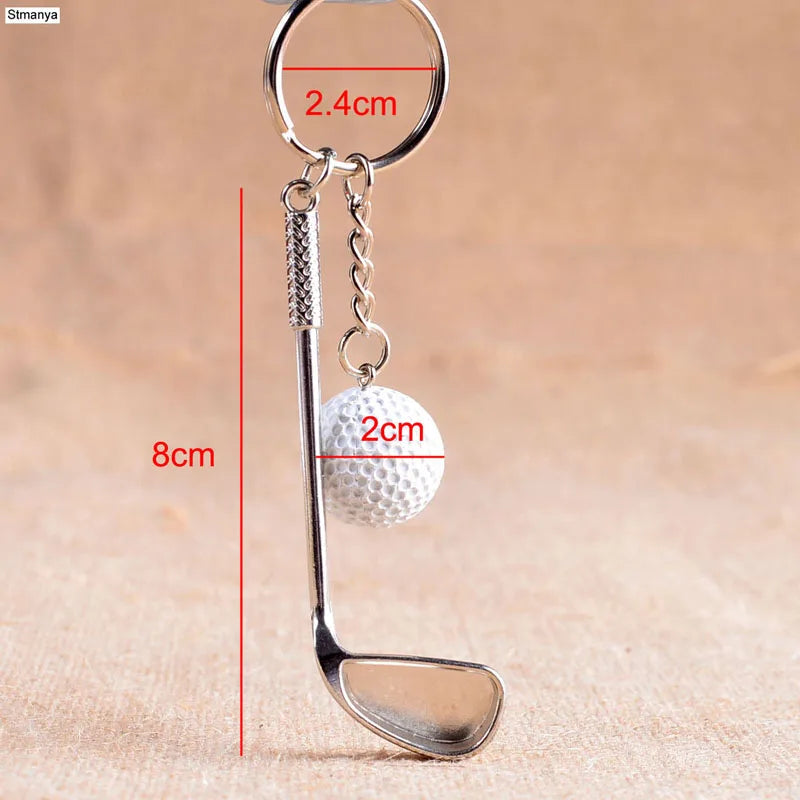 Golf ball key chain top grade metal Keychain Car Key Chain Key Ring sporting goods sports Gift For souvenir ball key ring 17167