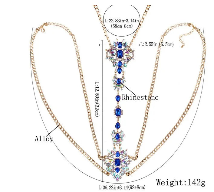 Facebook Fashion Brand Custom Design Unique Crystal Pendant Choker Luxury Flower Gem Chunky Statement Necklace N1139