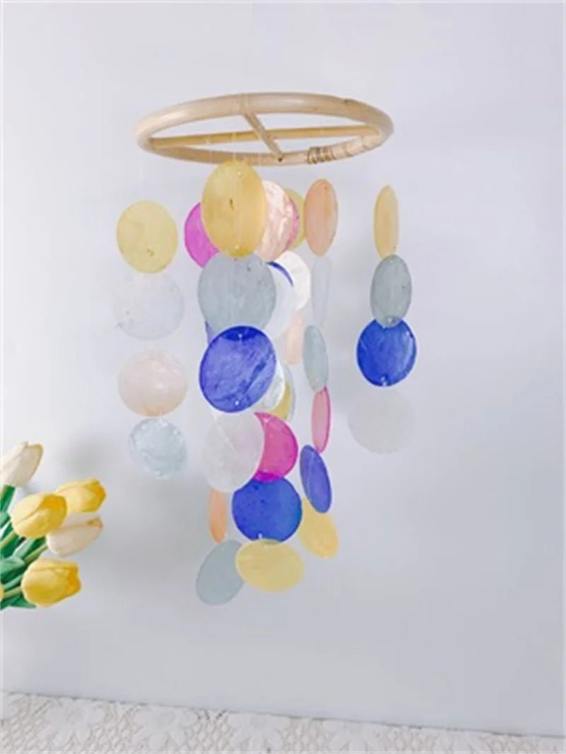 Home Korean Decor Shell Wind Chimes Bedroom Balcony Wall Room Decoration Nordic Home Office Kids Room Nursery Ornament Props