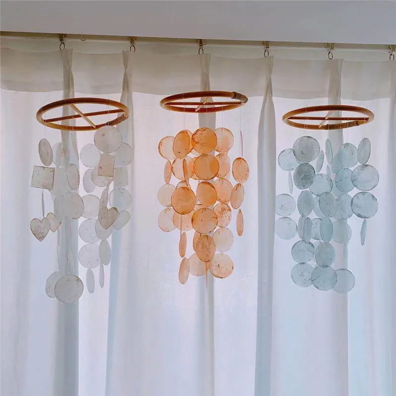 Home Korean Decor Shell Wind Chimes Bedroom Balcony Wall Room Decoration Nordic Home Office Kids Room Nursery Ornament Props