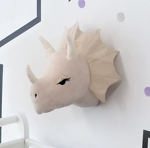 Nordic 3D Animal Heads Elephant/Deer/Unicorn Kids Room Wall Decorations Artwork Baby Gifts Stuffed Toys Nursery Room Ornament