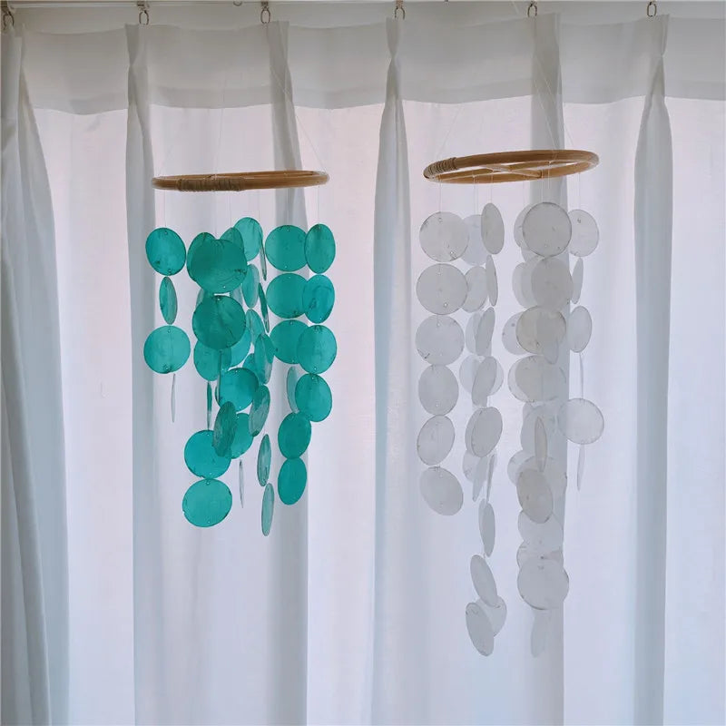 Home Korean Decor Shell Wind Chimes Bedroom Balcony Wall Room Decoration Nordic Home Office Kids Room Nursery Ornament Props