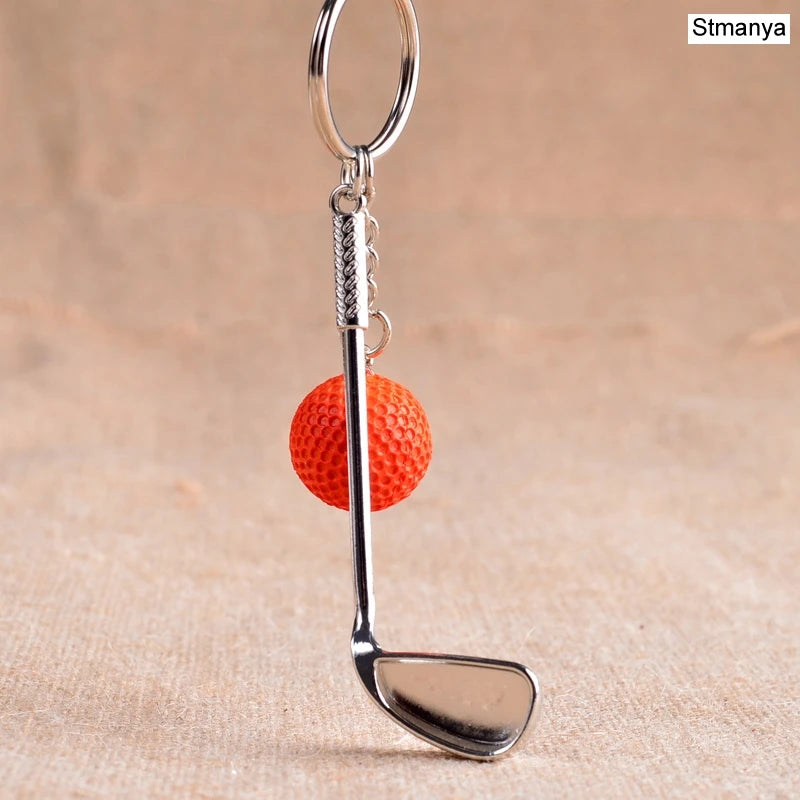 Golf ball key chain top grade metal Keychain Car Key Chain Key Ring sporting goods sports Gift For souvenir ball key ring 17167