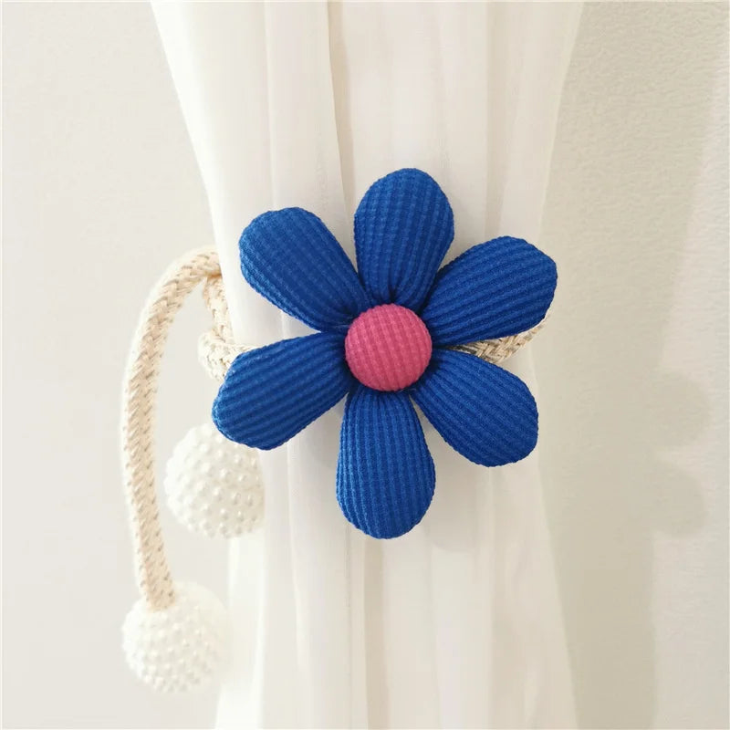 Flower pearl clasp Tieback Window Curtain Buckle Clip Kids Room Hanging Curtain Holders Tie Backs Curtain Accessories Home Decor