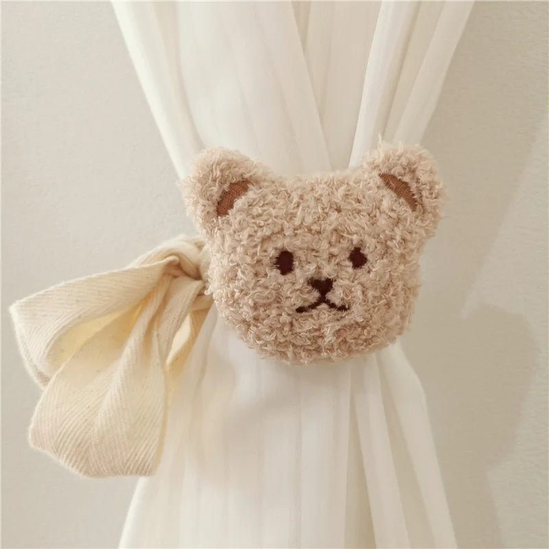 Home Decor Bear Shape Tieback Window Curtain Buckle Clip Kids Room Hanging Curtain Holders Tie Backs Curtain Accessories