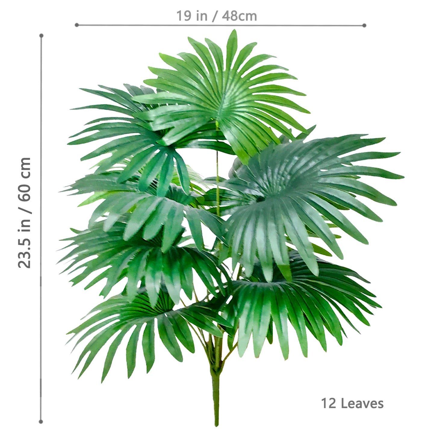 80 cm (31.5 in) 15-leaf artificial fan leaf tropical plant large fake palm office home holiday decoration