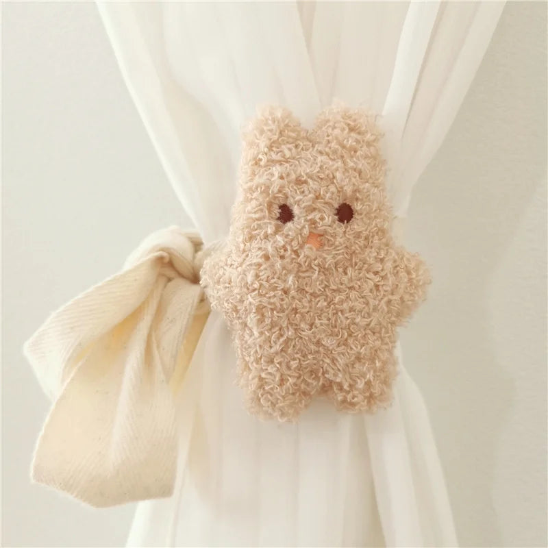 Home Decor Bear Shape Tieback Window Curtain Buckle Clip Kids Room Hanging Curtain Holders Tie Backs Curtain Accessories