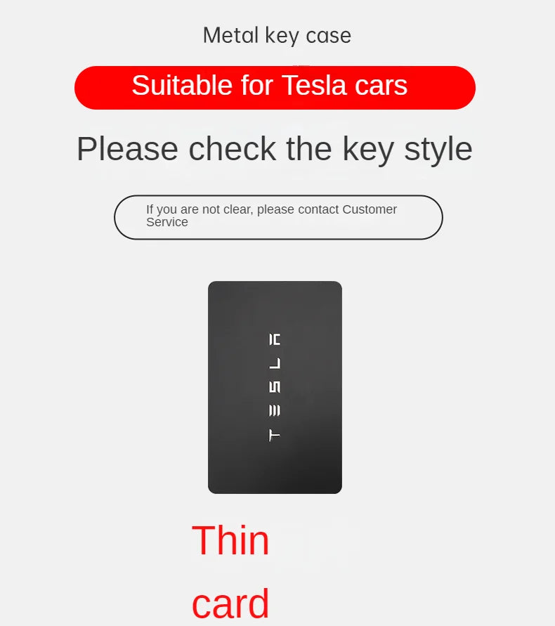 For Tesla Model 3 Y Card Case Keychain Protector Cover Holder Alloy Keychains Bag Leather Chain Prevent Loss Key Fob Metal Ring