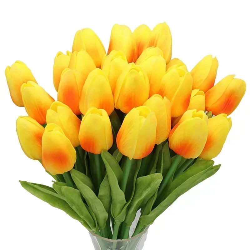 3/5PCS Tulip Artificial Flowers Real Touch Bouquet Fake Flowers Decoration for Wedding Supplies Home Decor Valentines Flowers