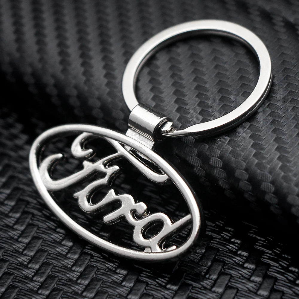 Luxury Leather Car Logo Keychain Key Rings Key Holder Auto Accessories For Ford Ranger Focus Kuga Mustang Mondeo Fusion Esco