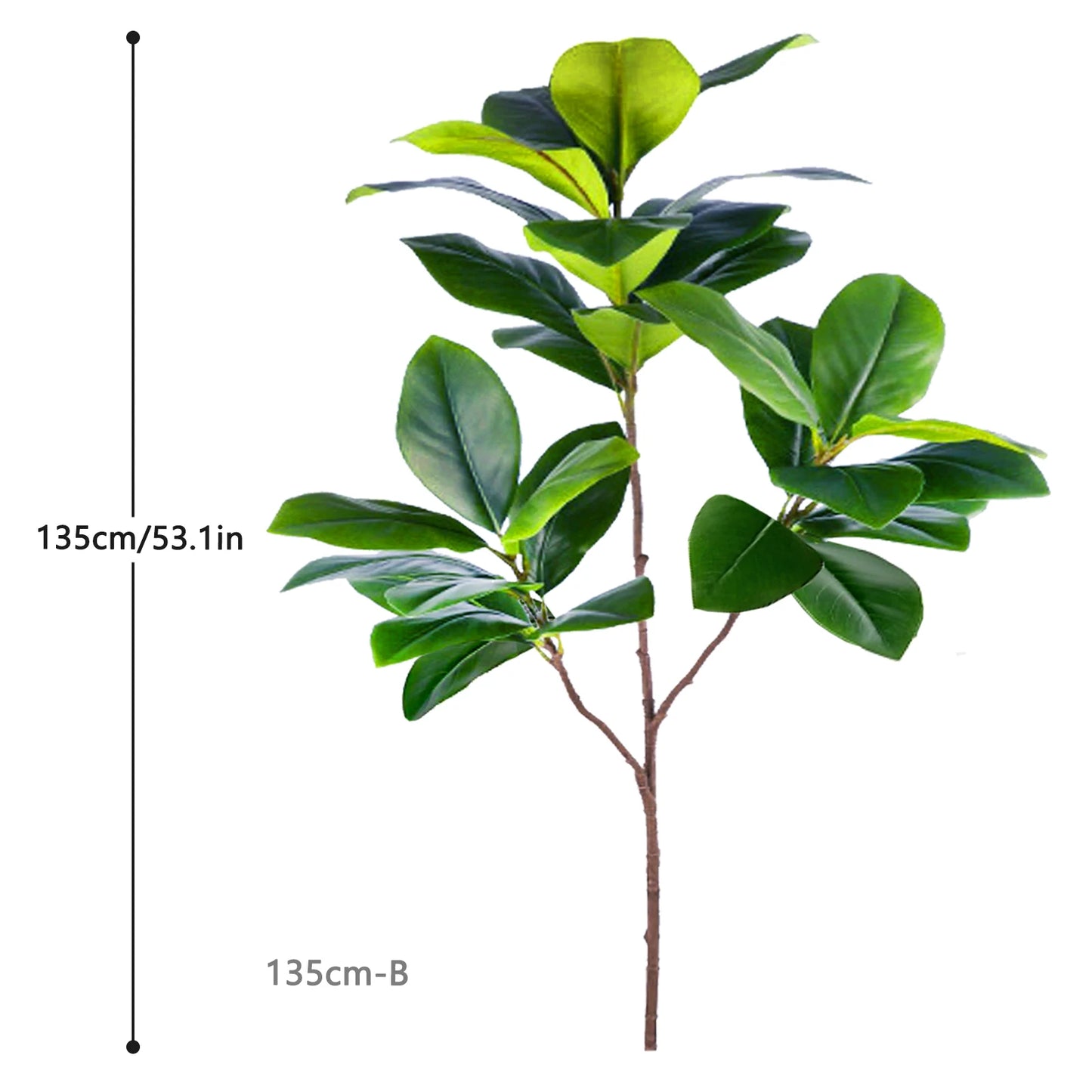 76-135 cm（53.1in）Artificial Magnolia  Tree Rubber Fig Plants for Outdoor Patio Garden Balcony Indoor Home And Office Decorations