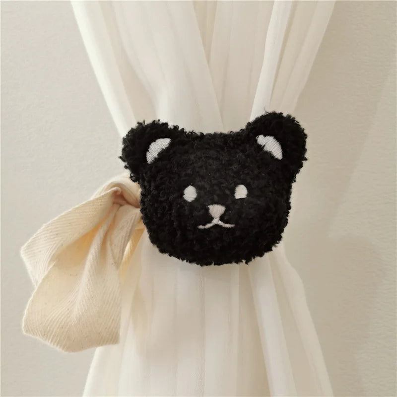 Home Decor Bear Shape Tieback Window Curtain Buckle Clip Kids Room Hanging Curtain Holders Tie Backs Curtain Accessories