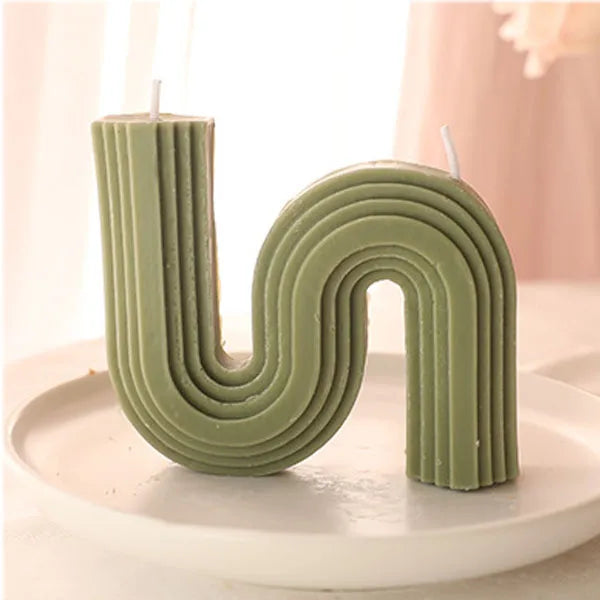 New U-Shaped Scented Candles for Home Decoration Geometric Rainbow Bridge Candle Room Decor Aroma Candles Room Decorative Velas