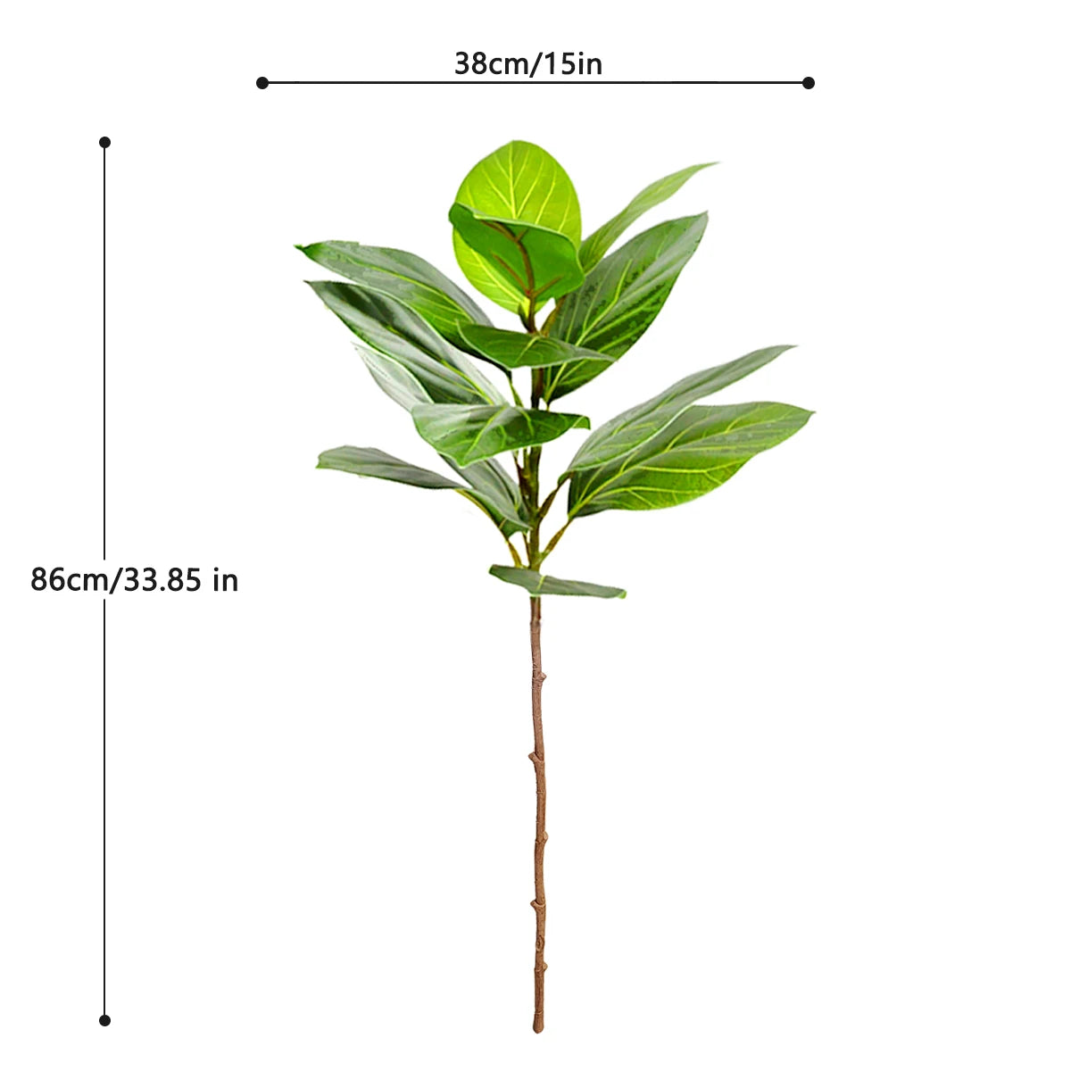 76-135 cm（53.1in）Artificial Magnolia  Tree Rubber Fig Plants for Outdoor Patio Garden Balcony Indoor Home And Office Decorations