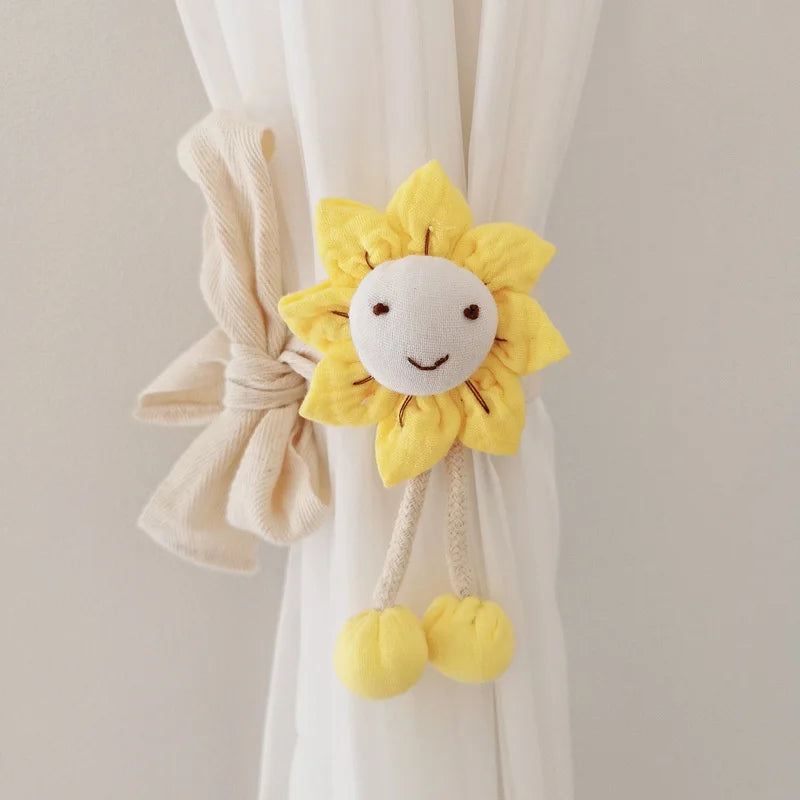 Big Flower Curtain Tieback Window Curtain Buckle Clip Kids Room Hanging Curtain Holders Tie Backs Curtain Accessories Home Decor