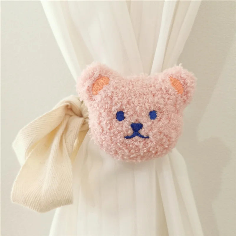 Home Decor Bear Shape Tieback Window Curtain Buckle Clip Kids Room Hanging Curtain Holders Tie Backs Curtain Accessories