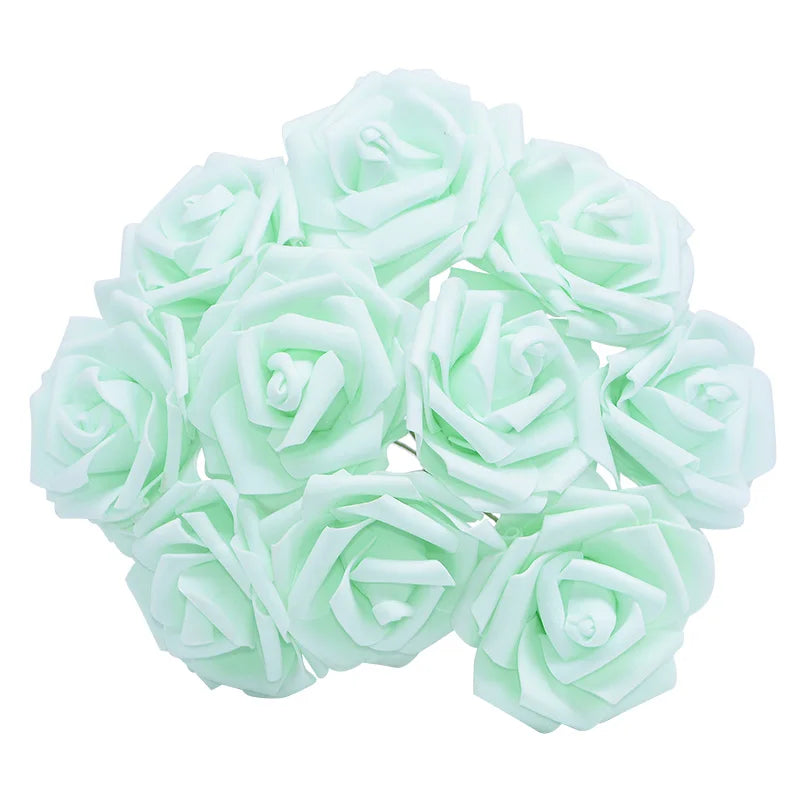 10/20/30Pcs 8cm Artificial PE Foam Rose Flowers Bridal Bouquets For Wedding Table Home Party Decorations DIY Scrapbook Supplies