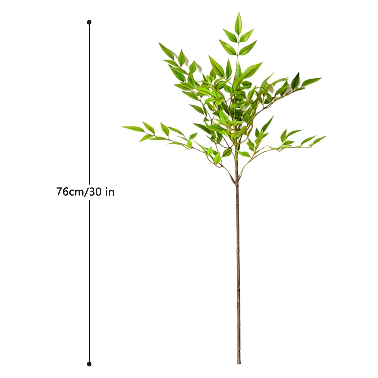 110cm (43.3 in)  Artificial Plants Fake Bamboo Tree Branch Plastic Nandina Leaves Tall Green Landscape For Home Garden Decor