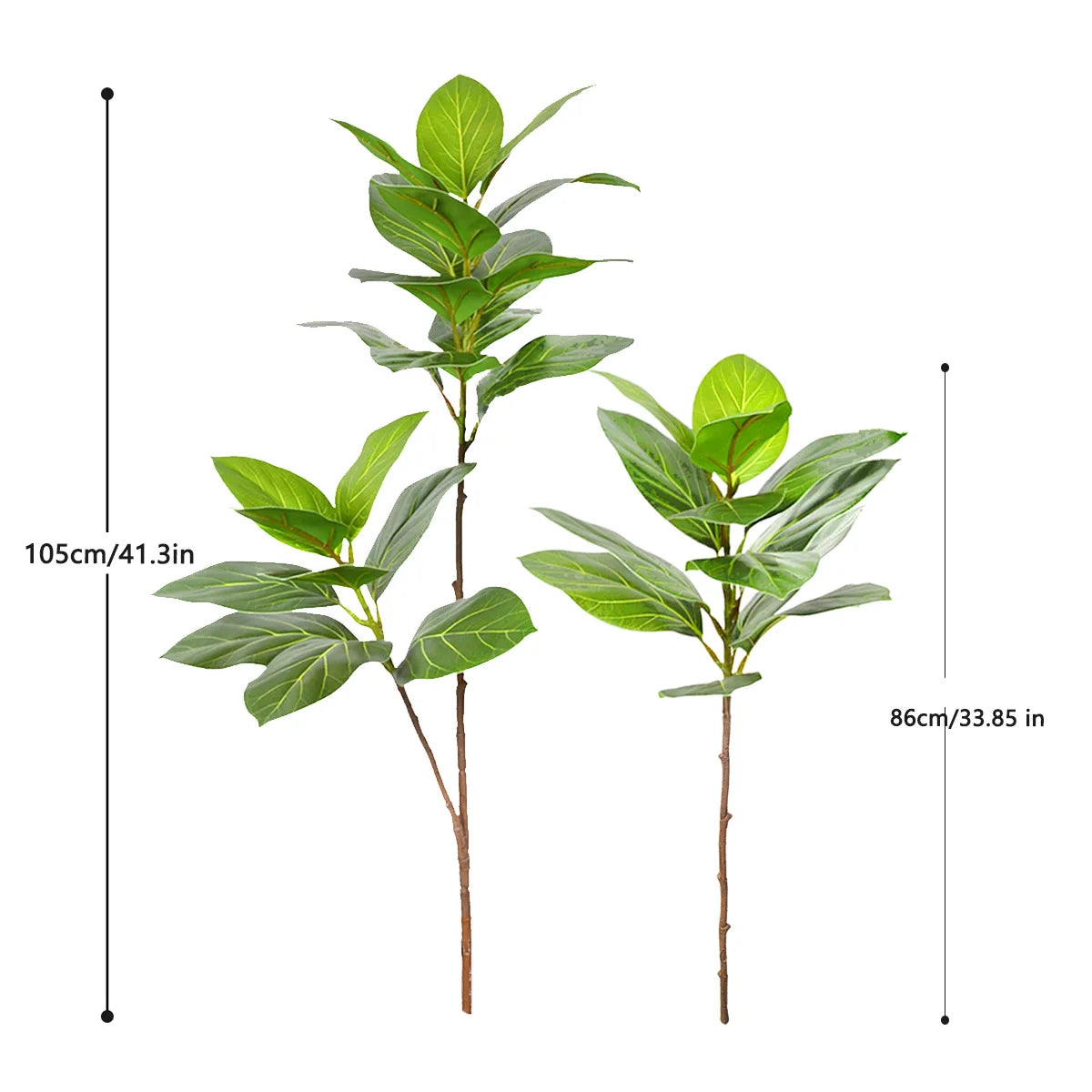 76-135 cm（53.1in）Artificial Magnolia  Tree Rubber Fig Plants for Outdoor Patio Garden Balcony Indoor Home And Office Decorations