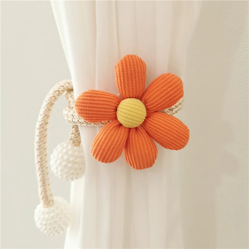 Flower pearl clasp Tieback Window Curtain Buckle Clip Kids Room Hanging Curtain Holders Tie Backs Curtain Accessories Home Decor