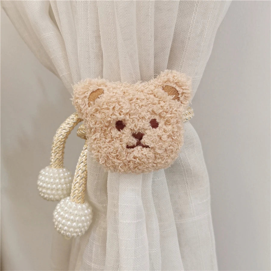 Cartoon Bear clasp Tieback Window Curtain Buckle Clip Kids Room Hanging Curtain Holders Tie Backs Curtain Accessories Home Decor