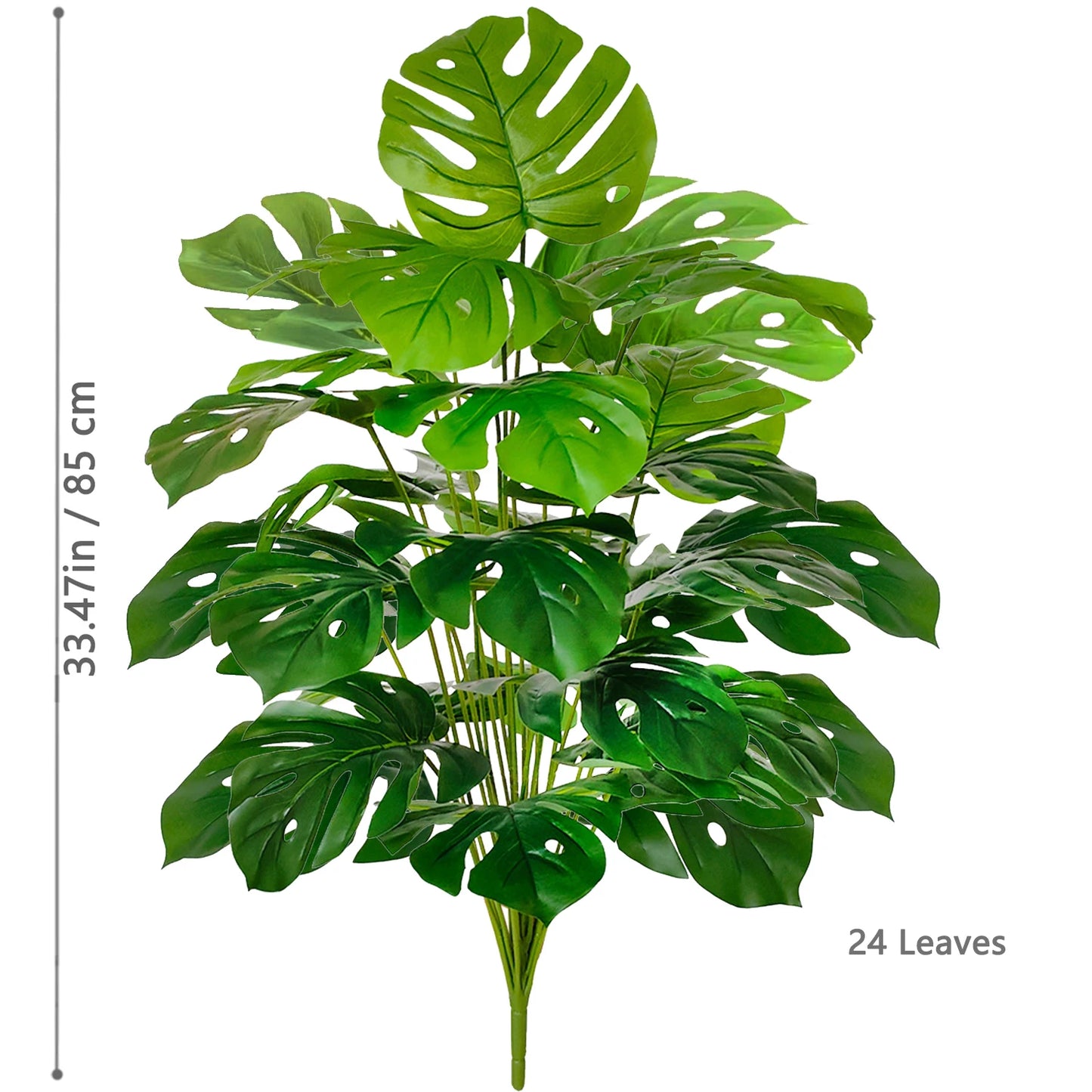 52-100cm(39.4in)  Artificial Monstera Plant Fake Palm Tree Plastic Turtle Leaf Green Plant for Home Garden Room Office Decor