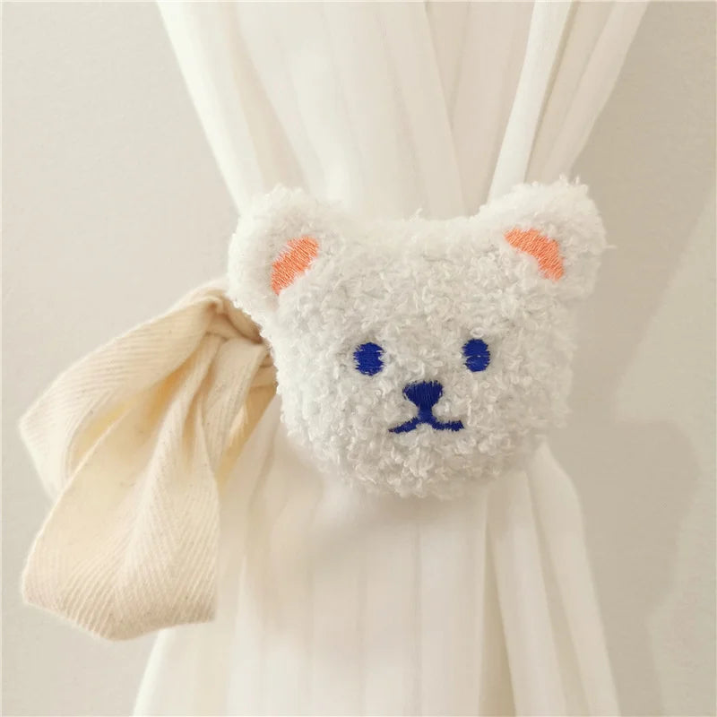 Home Decor Bear Shape Tieback Window Curtain Buckle Clip Kids Room Hanging Curtain Holders Tie Backs Curtain Accessories