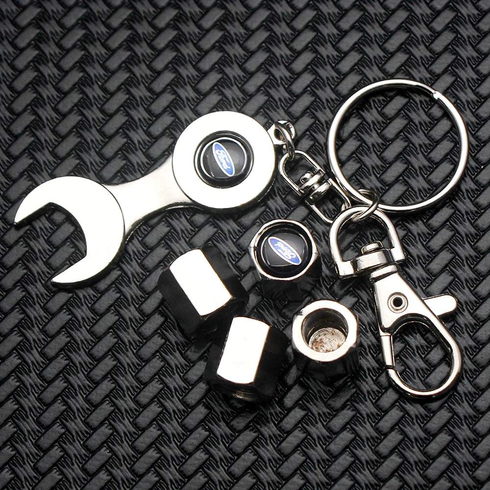 Luxury Leather Car Logo Keychain Key Rings Key Holder Auto Accessories For Ford Ranger Focus Kuga Mustang Mondeo Fusion Esco