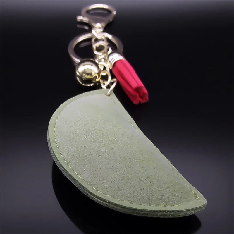 Cute Watermelon Fruits Keyrings for Women Men Gold Color Key Ring School Bag Pendant Accessories Jewelry porte clef ZZZ5110