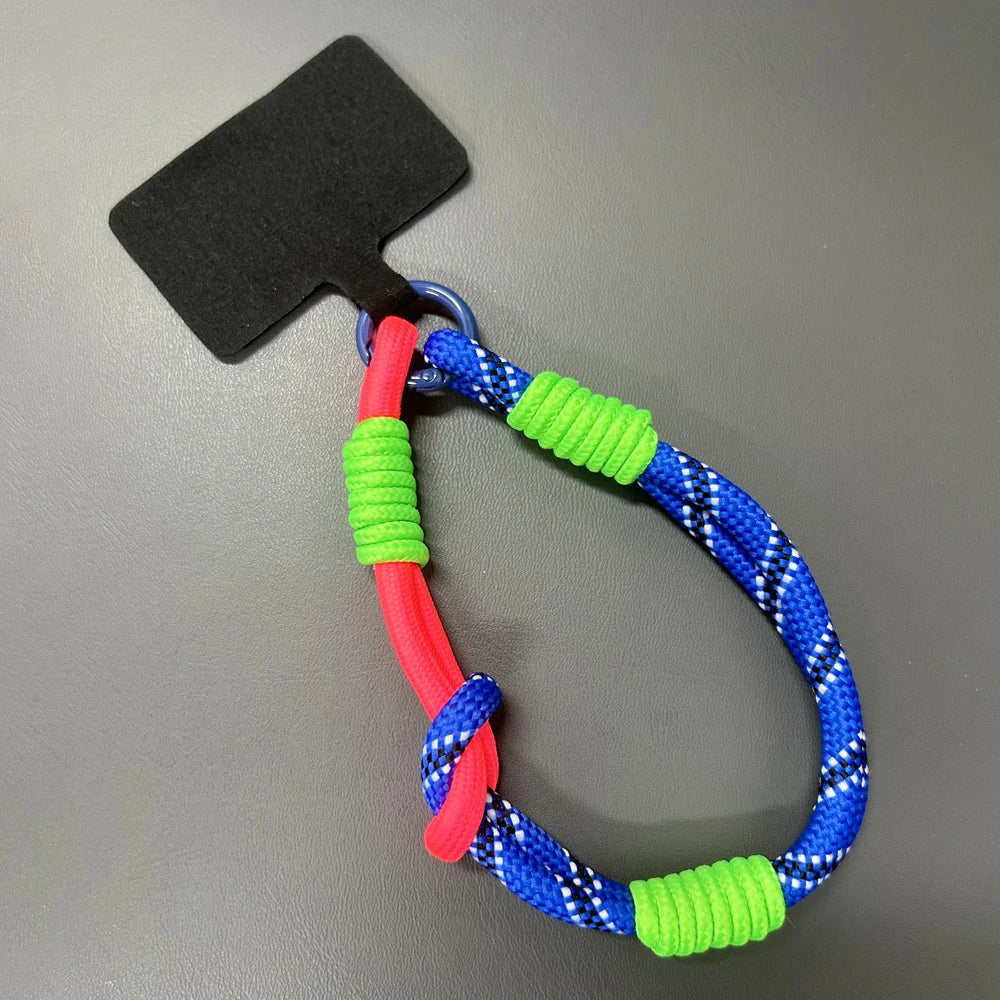 Korean Mobile Phone Cute Knot Portable Anti-loss Hand Bracelet Chain For iPhone 15 14 13 11 Pro Max Xiaomi Colorful Rope Chain