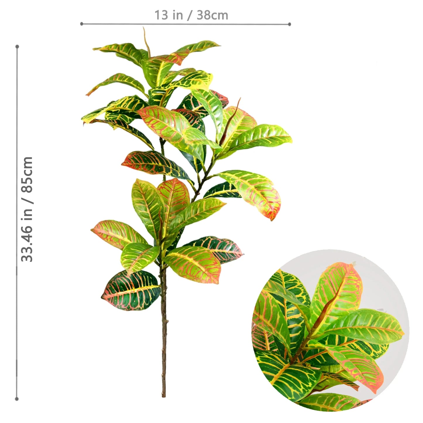 32cm Artificial Plant Color Changing Wood Sprinkled Golden Banyan Tree Tropical Plant Home Decor