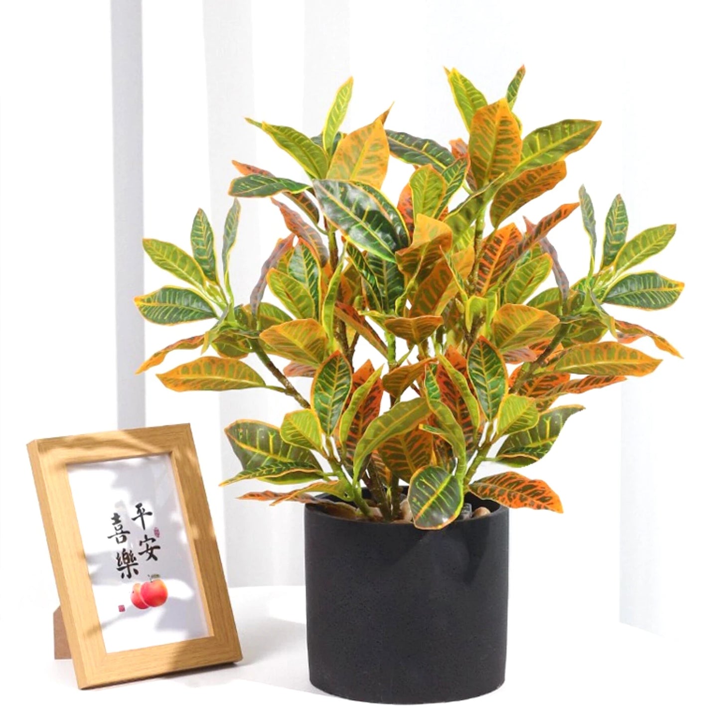 32cm Artificial Plant Color Changing Wood Sprinkled Golden Banyan Tree Tropical Plant Home Decor